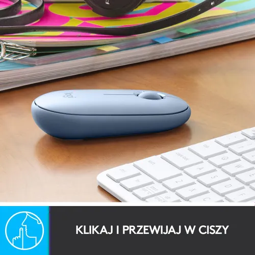 Myszka Logitech Pebble M350 Niebiesko-szary