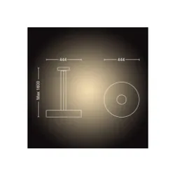 Lampa sufitowa Philips Hue White Ambiance Fair 929003054501 Czarny
