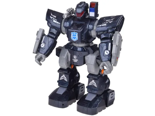 Zdalnie sterowany robot policyjny tańczy
