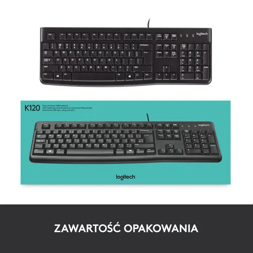 Klawiatura membranowa Logitech K120 Czarny