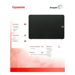Dysk SEAGATE Expansion 6TB HDD (z oprogramowaniem)