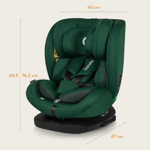 Fotelik samochodowy LIONELO Bastiaan i-Size 40-150 cm (0-36 kg) Zielony