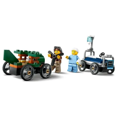 LEGO City Great Vehicles 60459 Zestaw wyścigówek: samolot kontra łóżko szpitalne
