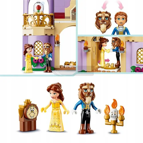 LEGO Disney 43289 Zaczarowany zamek Pięknej i Bestii, zestaw klocków 5+