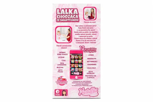 Artyk Lalka Natalia chodząca ze smartfonem 41cm