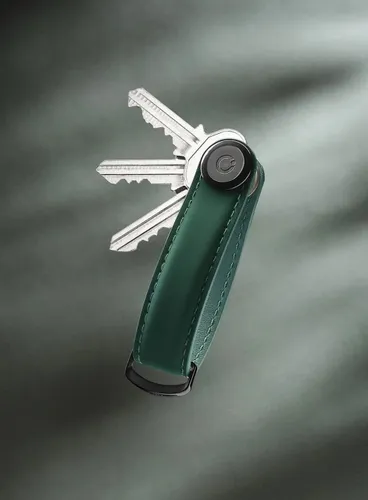Skórzane etui na klucze Orbitkey Key Organiser Matte Leather - forest