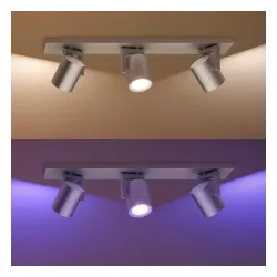 Oświetlenie punktowe Philips Hue White and Colour Ambiance Argenta Triple Srebrny