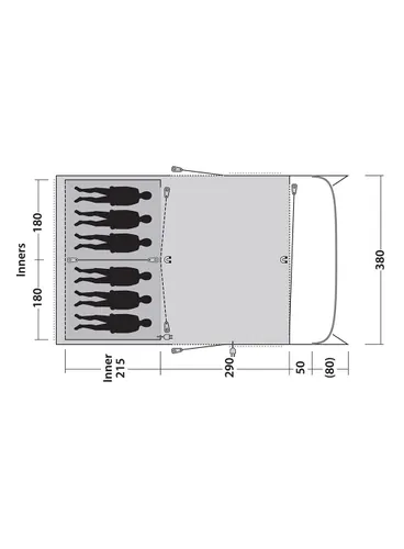 Namiot 6-osobowy Outwell Greenwood 6 - dark leaf