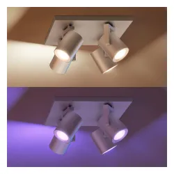 Oświetlenie punktowe Philips Hue White and Colour Ambiance Argenta Quadruple Srebrny