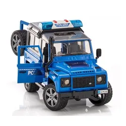 Bruder Land Rover Defender Policja z przyczepą dla konia, figurką konia i policjanta (02588)