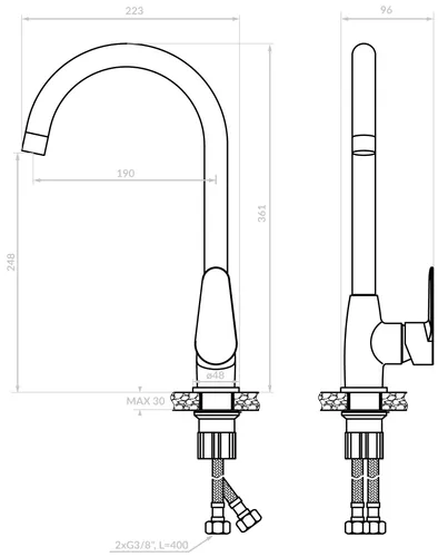 Bateria KUCHINOX Fresno BQF 068D Chrom