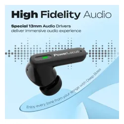 Słuchawki bezprzewodowe PowerLocus Fit ANC Dokanałowe Bluetooth 5.3 Czarny