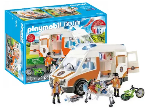 Playmobil ışık ve sesle ambulans (70049)