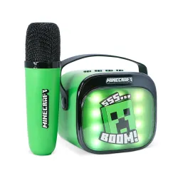 Mikrofon z głośnikiem Bluetooth OTL Technologies Minecraft 5W Zielony