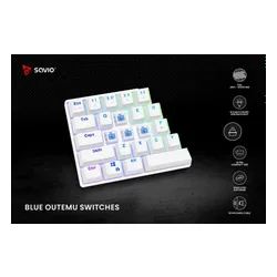 Klawiatura mechaniczna Savio Whiteout - Outemu Blue