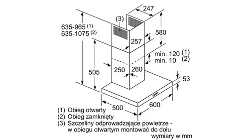 Okap Bosch DWB66DM50 Srebrny