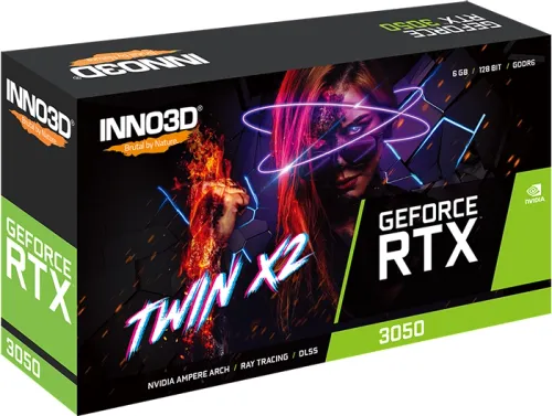 Karta graficzna Inno3D GeForce RTX 3050 Twin X2 V2 6GB GDDR6 96bit DLSS