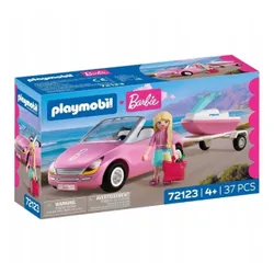 PLAYMOBIL x BARBIE 72123 Kabriolet ze skuterem, zestaw dla dzieci +4 lata