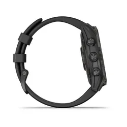 Смарт-часы Garmin FENIX 7 Sapphire Solar титановый черный DLC с черным ремешком (010-02540-35)