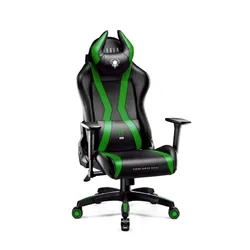 Fotel Diablo Chairs X-Horn 2.0 Normal Size Gamingowy do 160kg Skóra ECO Czarno-zielony