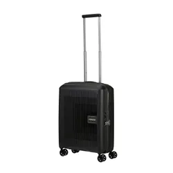 Walizka mała poszerzana American Tourister AeroStep - black