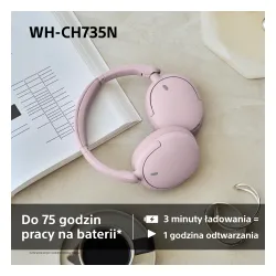 Słuchawki bezprzewodowe Sony WH-CH735N ANC Nauszne Bluetooth 6.0 Biały