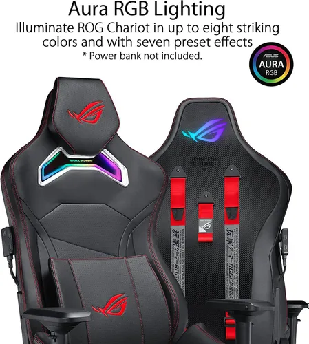 Fotel ASUS SL300C ROG Chariot Gamingowy do 120kg Skóra ECO Czarny