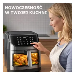 Air Fryer Frytkownica beztłuszczowa EXTRALINK EX.97676  8l z 10 automatycznymi programami i okienkiem do obserwacji postępów gotowania