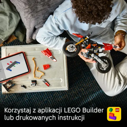 LEGO TECHNIC 42238 Motocykl Ducati Desmo450 MX Factory, zestaw klocków 10+