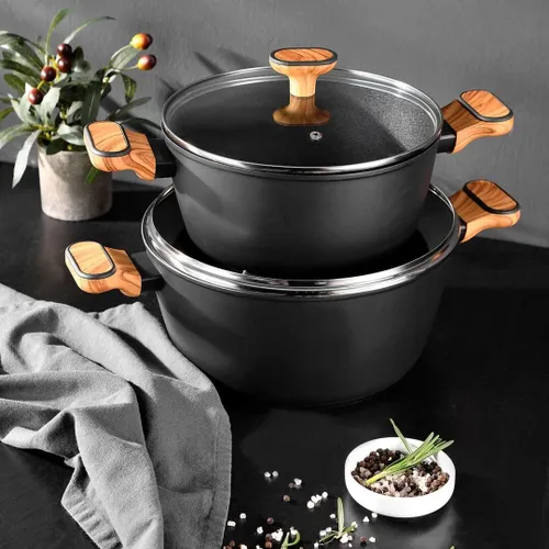 Garnek Multiclad 24Cm Z Pokrywą Bergner Bg-56037 Charcoal