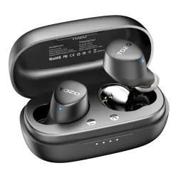 Słuchawki bezprzewodowe Tozo Agile Dots Dokanałowe Bluetooth 5.3 Czarny