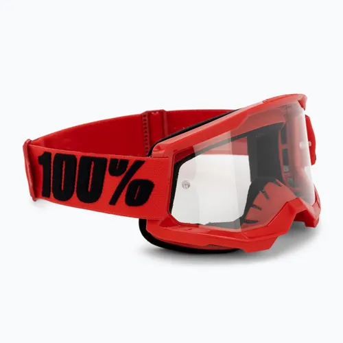 Gogle rowerowe 100% Strata 2 red/clear