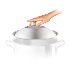 EVA TRIO 16 cm - kopułowa pokrywka ze stali nierdzewnej