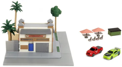 Zestaw pojazdów JADA TOYS Szybcy i wściekli Nano Scene Kawiarnia Toretto 9334914314R00
