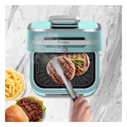 Air Fryer Frytkownica beztłuszczowa TURBOTRONIC TT-AG700 Turkusowy 5.5l cyfrowy panel sterowania