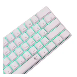 Klawiatura gamingowa White Shark Shinobi Red przewodowa mechaniczna podświetlana biała