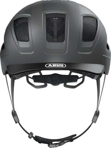 Kask rowerowy ABUS Hyban 2.0 Tytanowy Miejski z lampką (rozmiar XL)