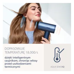 Suszarka PHILIPS Seria 9000 BHD956/10 Granatowy 1400W