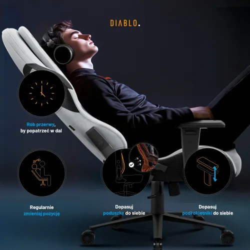 Fotel DIABLO CHAIRS X-One 2.0 Prime Szary