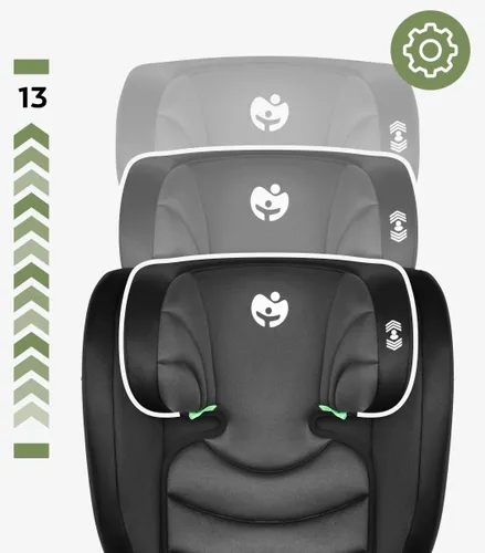 Fotelik samochodowy TULANO Joy 20 I-Size 100-150 cm (15-36 kg) Czarno-szary