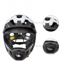 Kask rowerowy dziecięcy, Szczękowy, na rower, hulajnogę, ROCKBROS, M