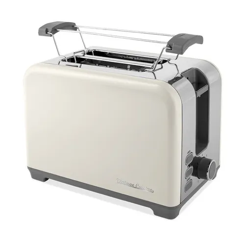 Toster VINTAGE CUISINE Retro Chromowany Kremowy