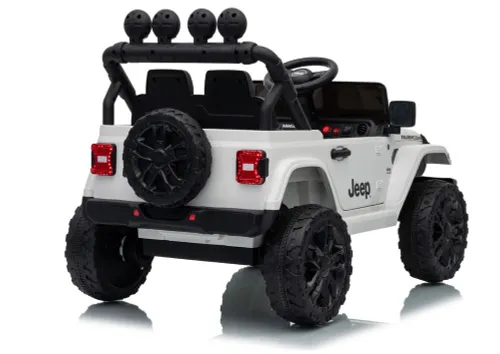 Auto Na Akumulator Jeep Rubicon 2X200W 24V Eva Skóra LED Pilot Radio MP3