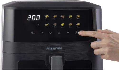 Air Fryer Frytkownica beztłuszczowa HISENSE HAF2100DCD 7.7l z 10 automatycznymi programami i okienkiem do obserwacji postępów gotowania