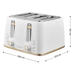 Toster Sencor STS 7540WH Ruszt do bułek Rozmrażanie 1860W