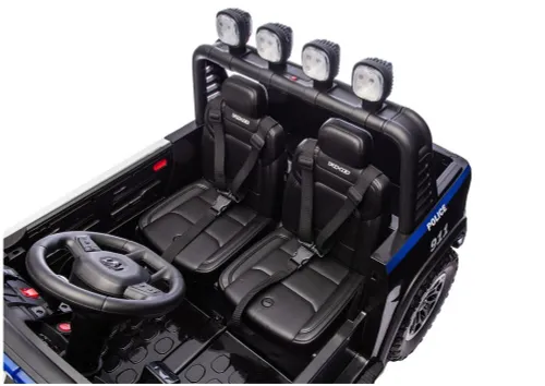 Auto Na Akumulator Dla Dzieci Dodge Ram Policja Zb629-F 4X4 LED Eva Skóra