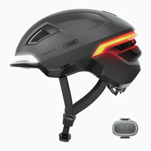 Kask rowerowy z kierunkowskazami ABUS Hyp-E volcano titan