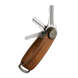 Skórzane etui na klucze Orbitkey Key Organiser Crazy Horse - chestnut brown/brown stitching