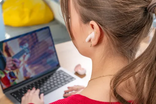 Słuchawki douszne XMUSIC XTW300P Różowy