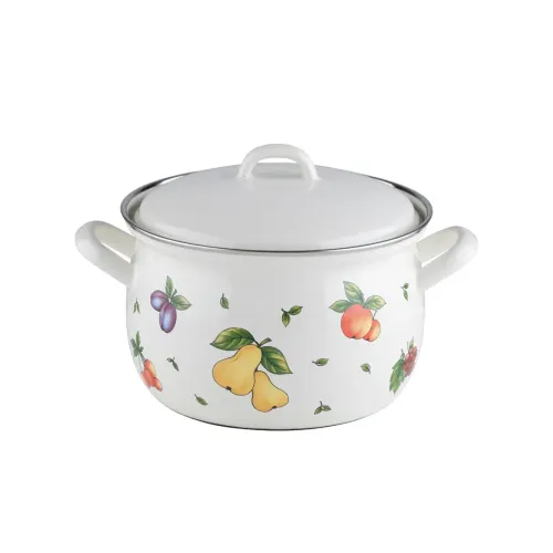 RIESS Country Fruit Garden 2,5 l - garnek emaliowany z pokrywką